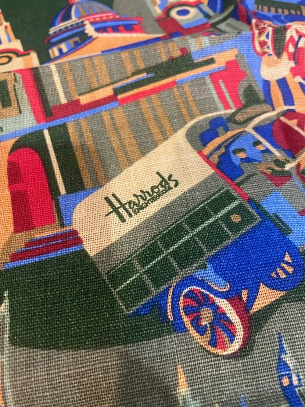 Vintage Harrods London 100% Irish Linen Tea Towel Made in Ireland